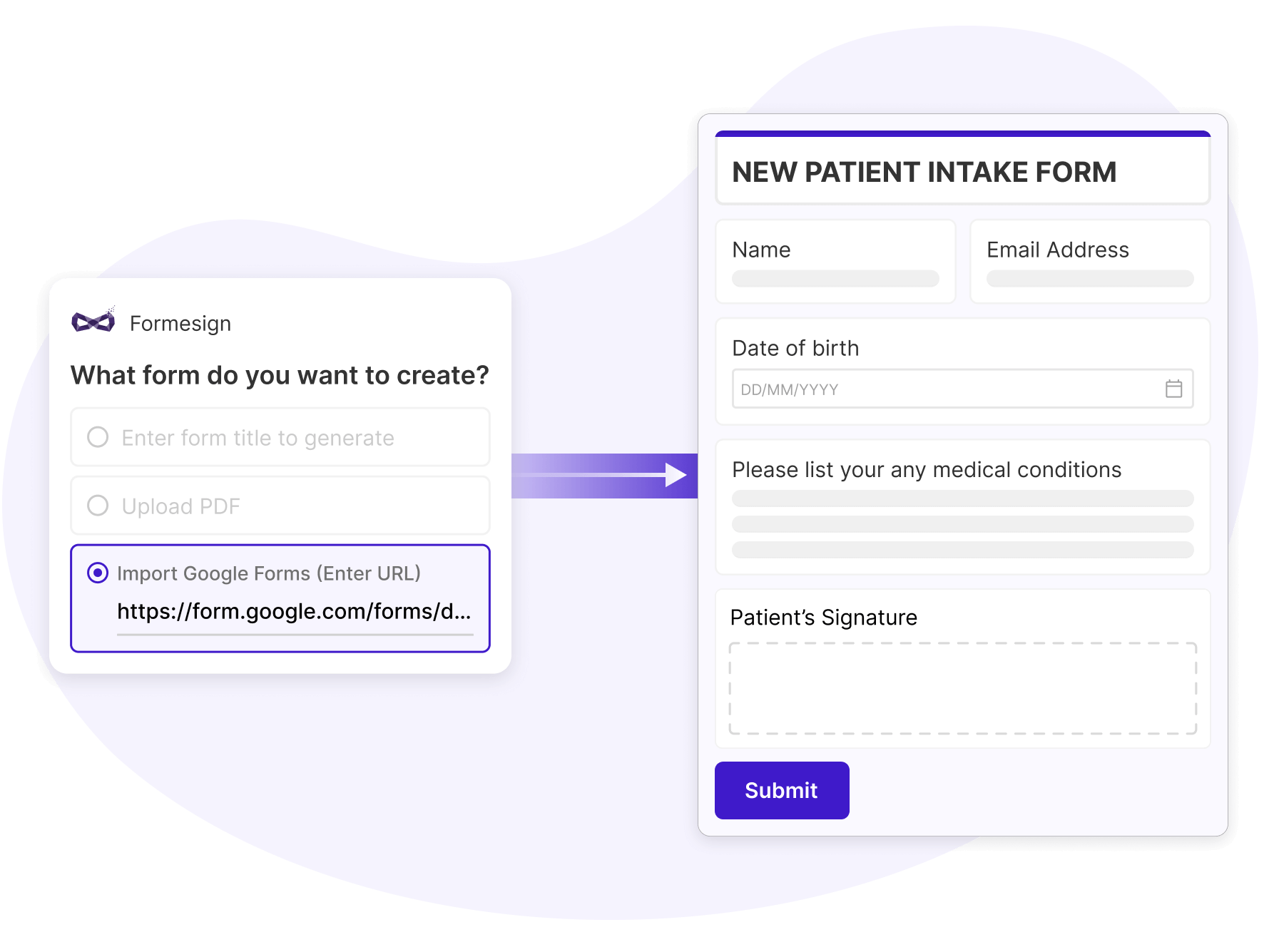 Collect signatures in Google Forms