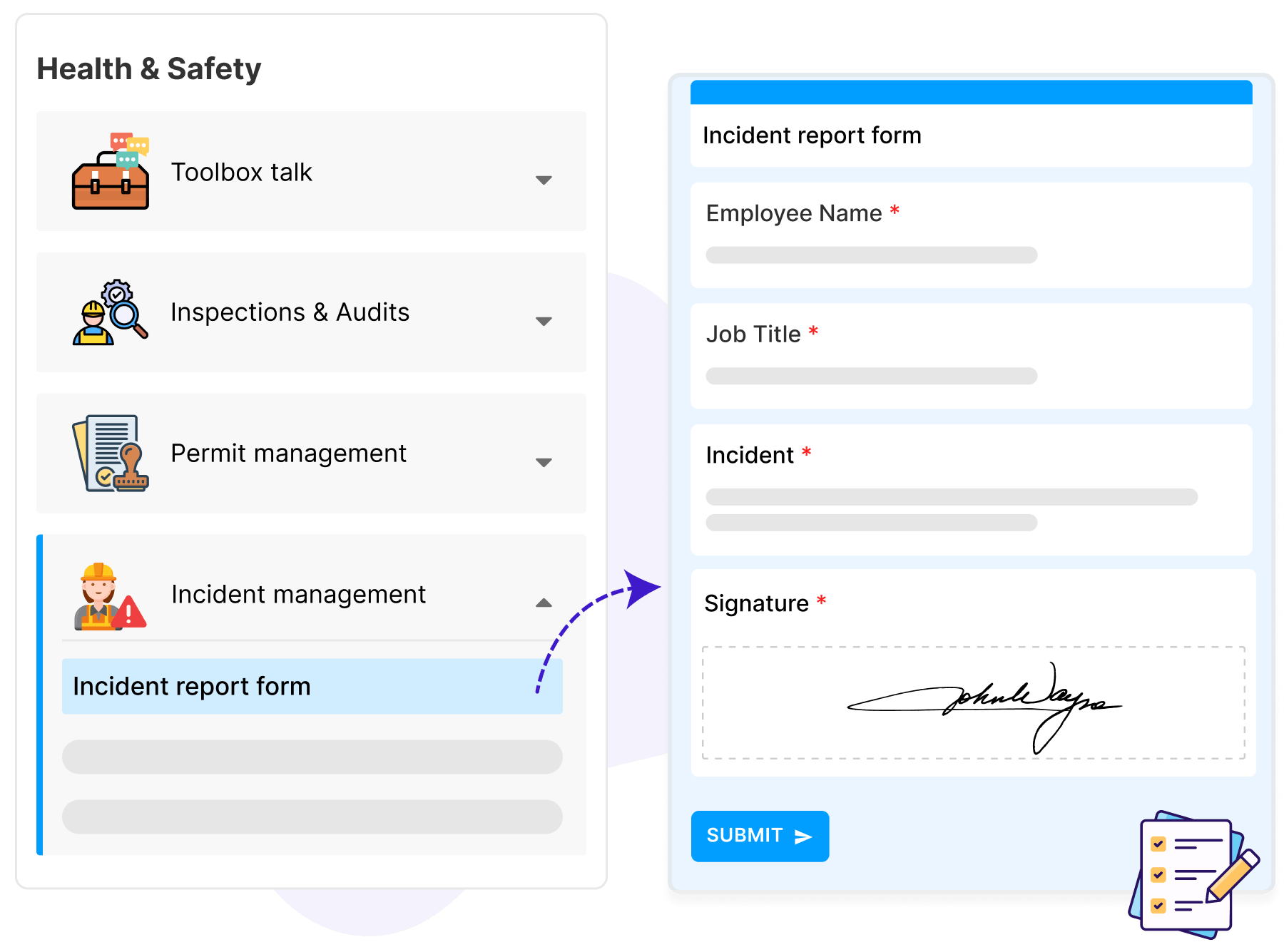 Customizable forms for compliance
