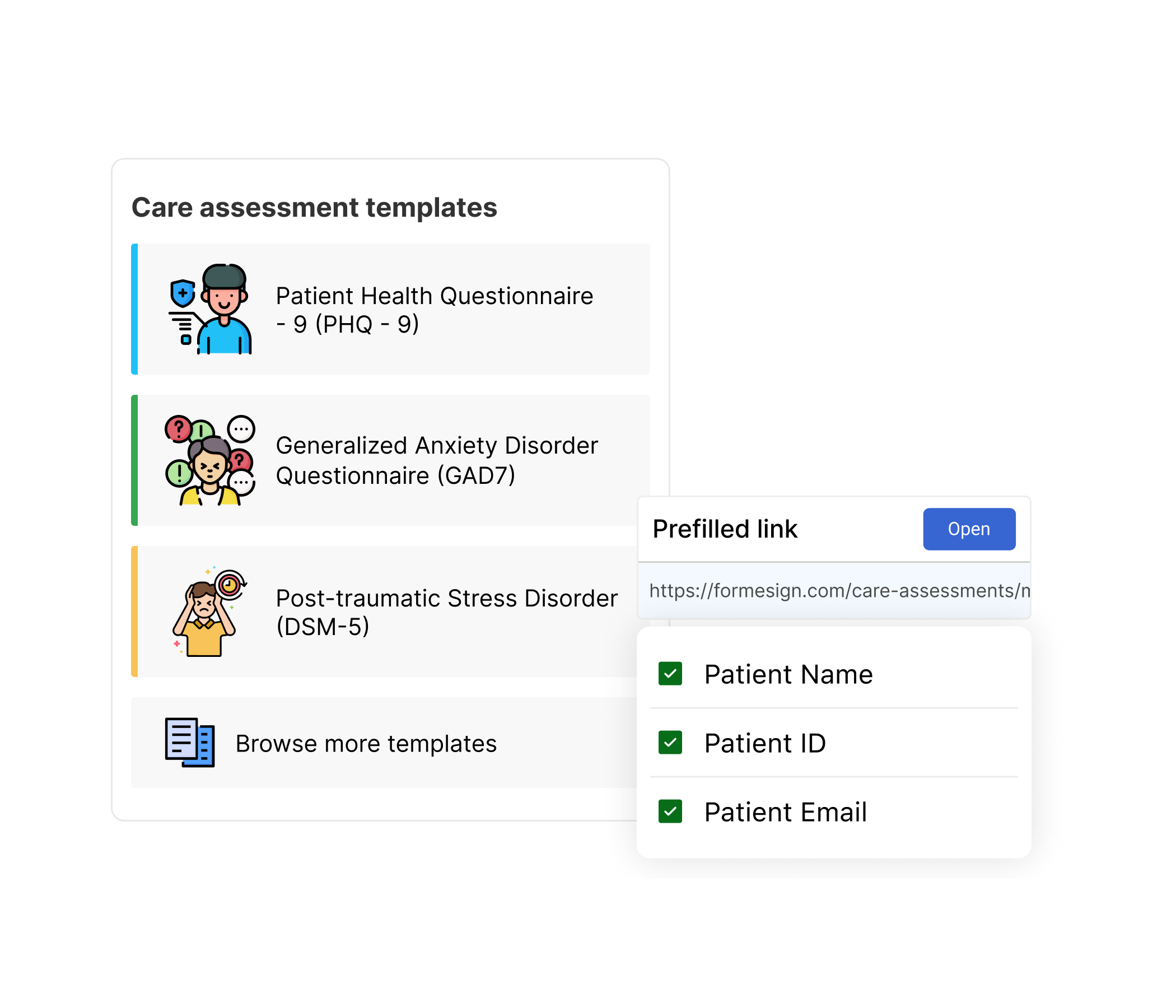 Personalized and compliant patient assessments