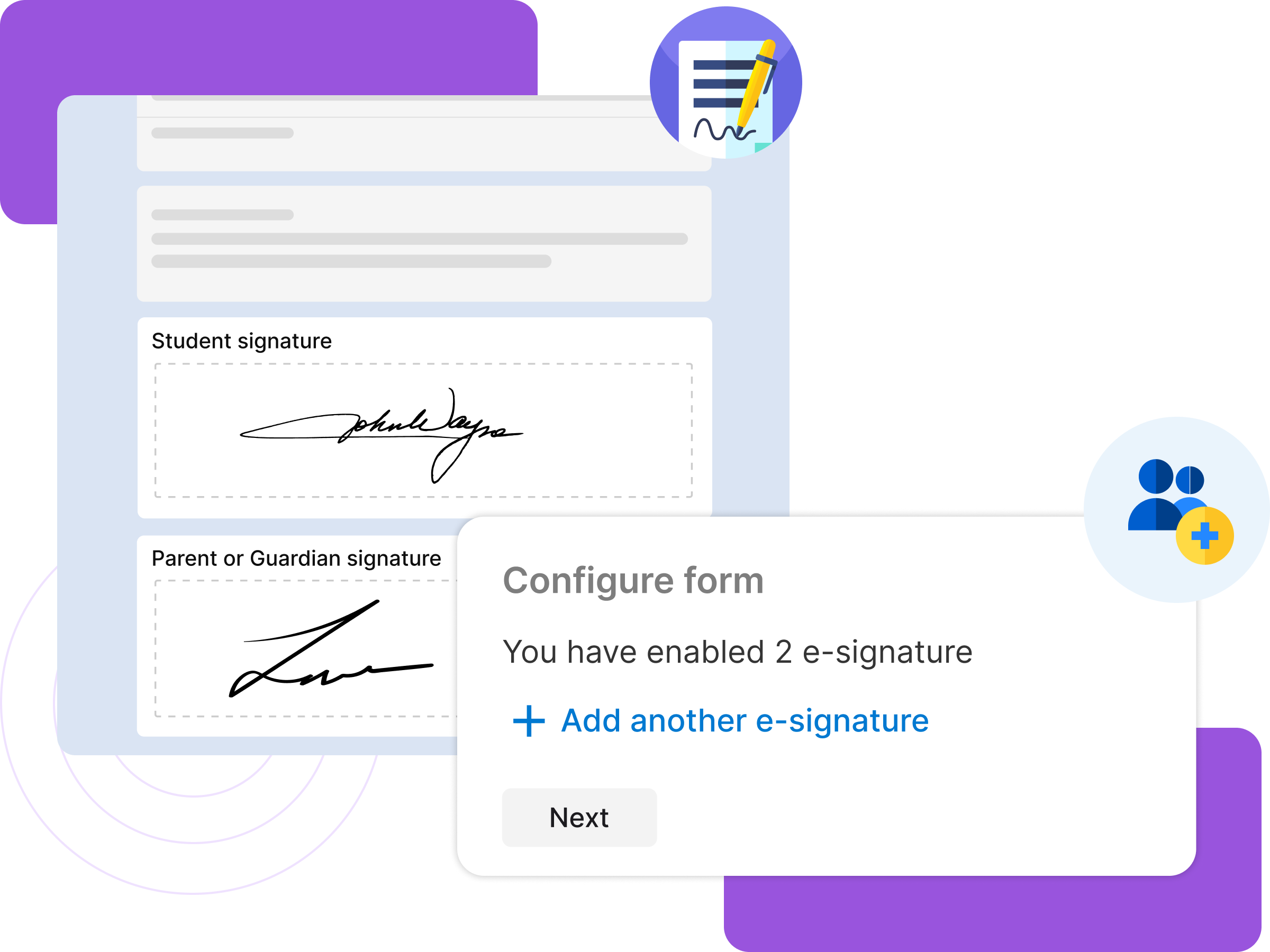 Collect multiple signatures