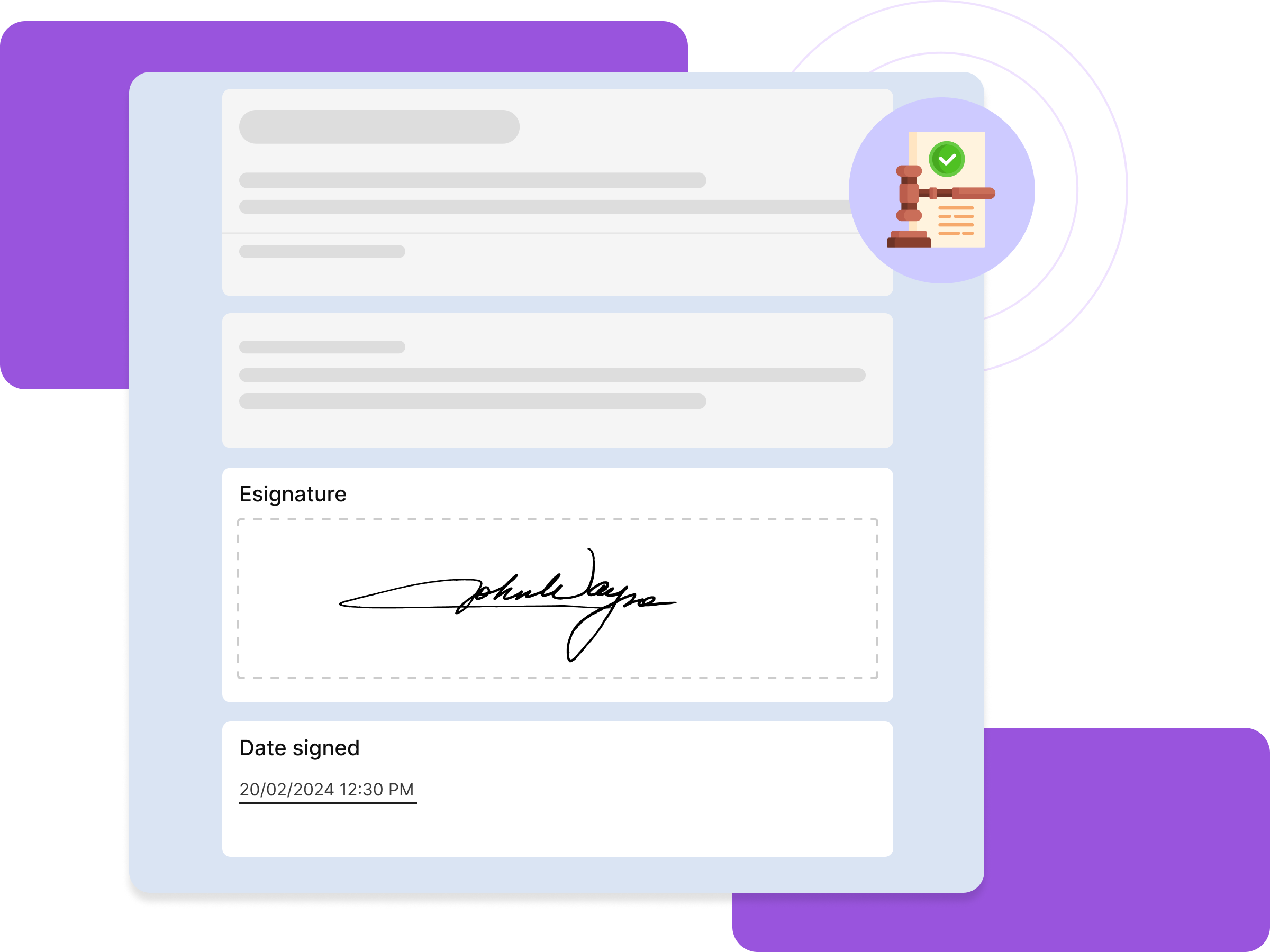 Legally binding signatures