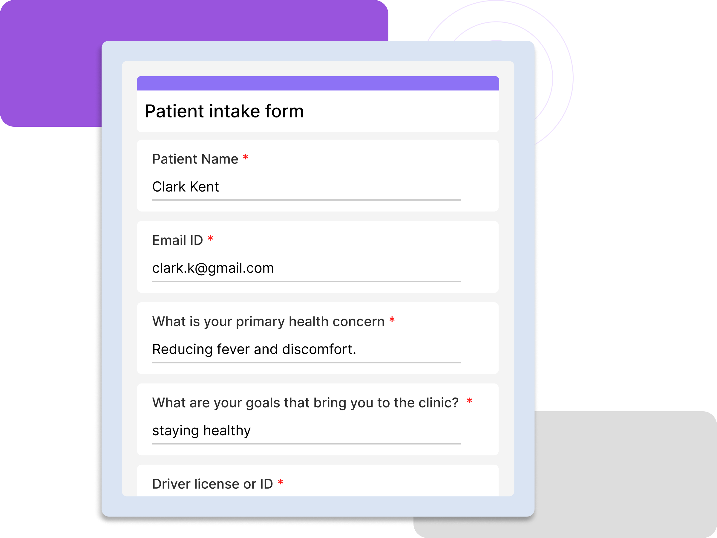 Collect patient data