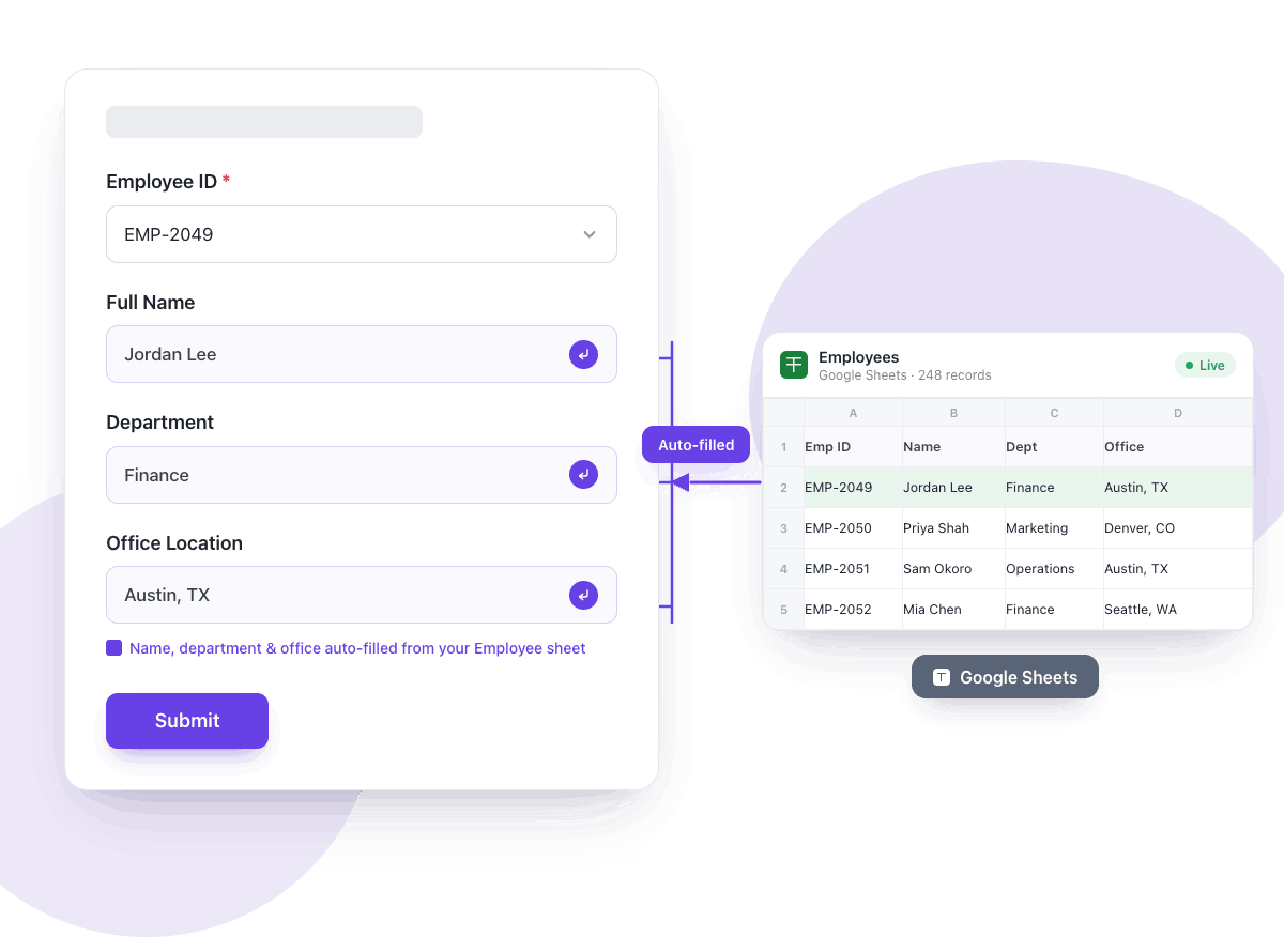 Autofill related fields